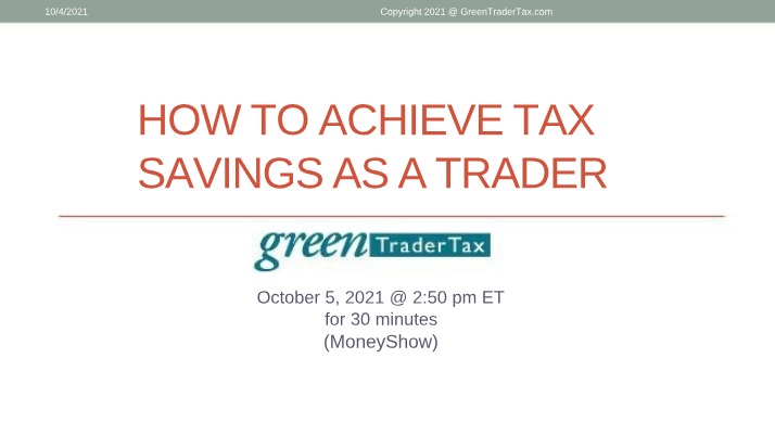 Golden Rules for Trader Tax Savings