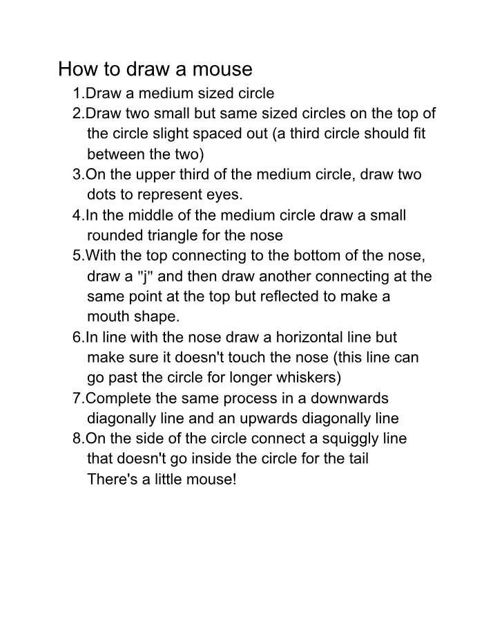 How to Draw a Mouse Tutorial