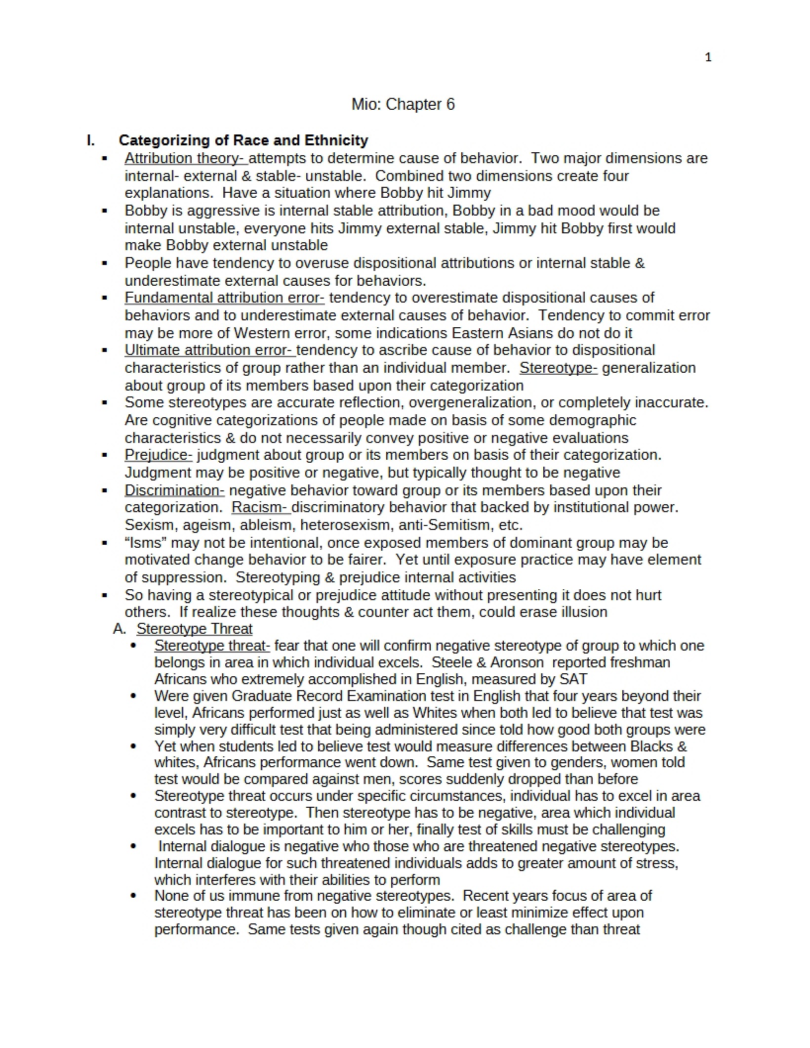 Psychology 231 - Chapter Six
