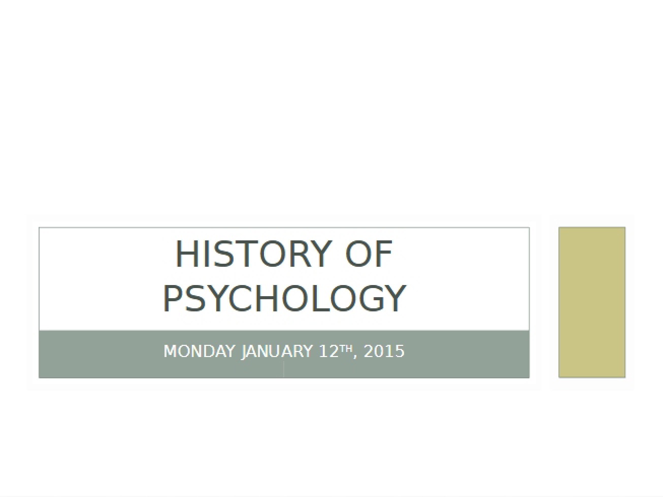 Jan 12, 2015 Studying Psychology's History - History of Psychology