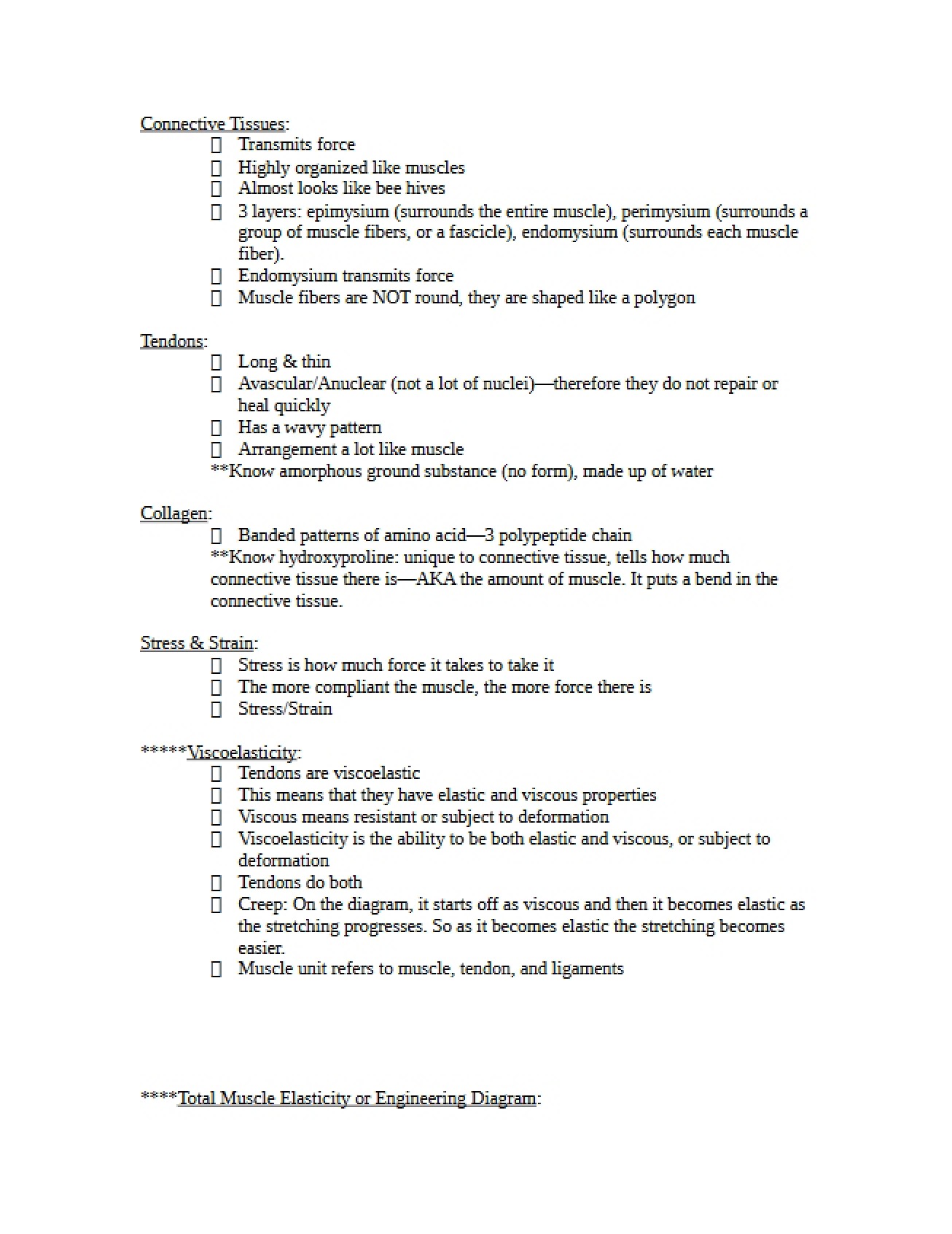 Neuromuscular Notes - KINS 6690