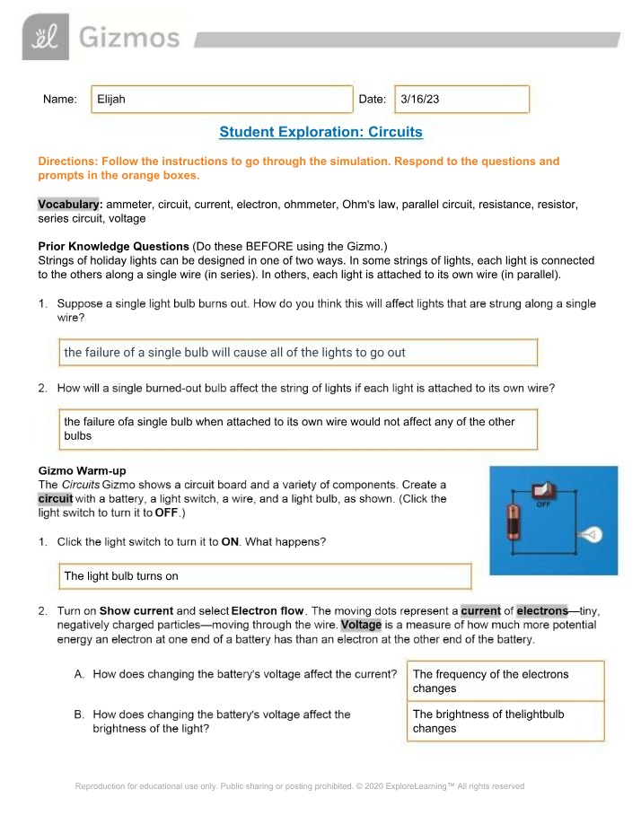 Voltage, Resistance, and Circuits