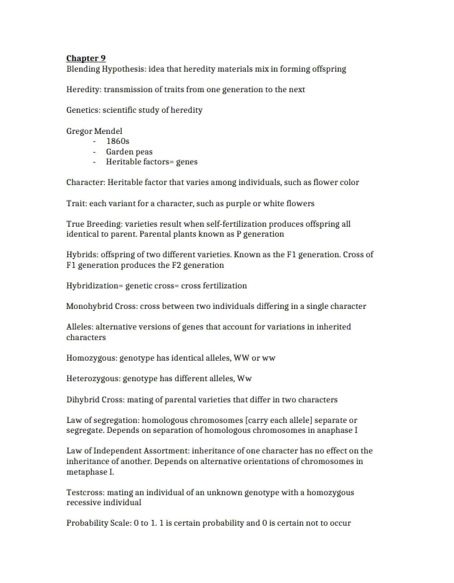 Blending Hypothesis Chapter 9