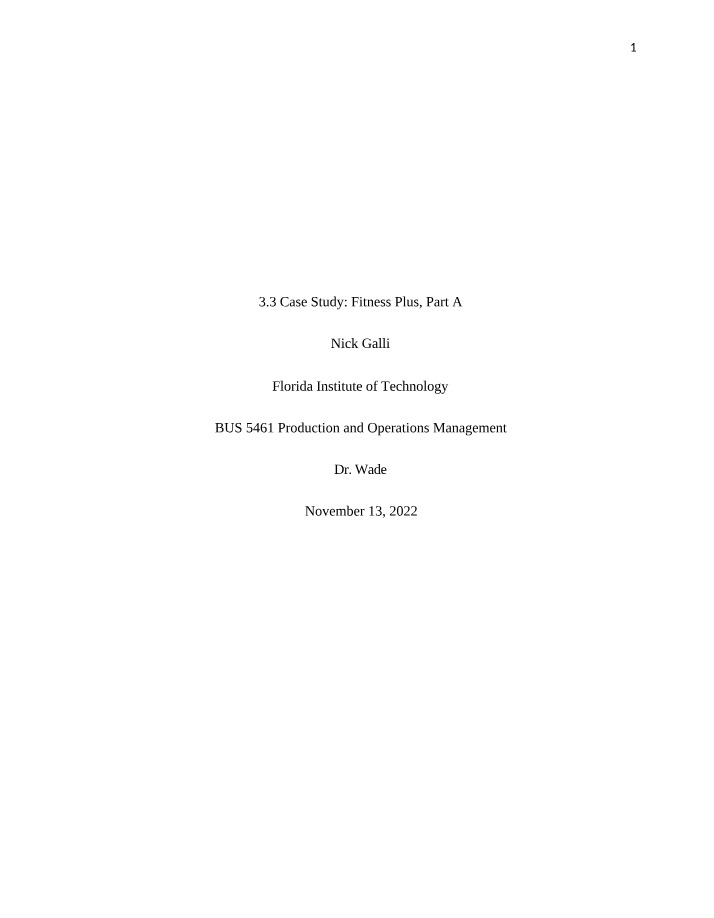 Capacity and Expansion Strategies for Fitness Plus Gym