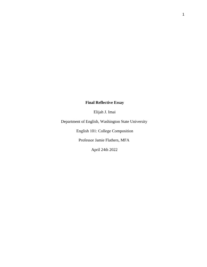 Reflective Essay on Writing Style Transformation