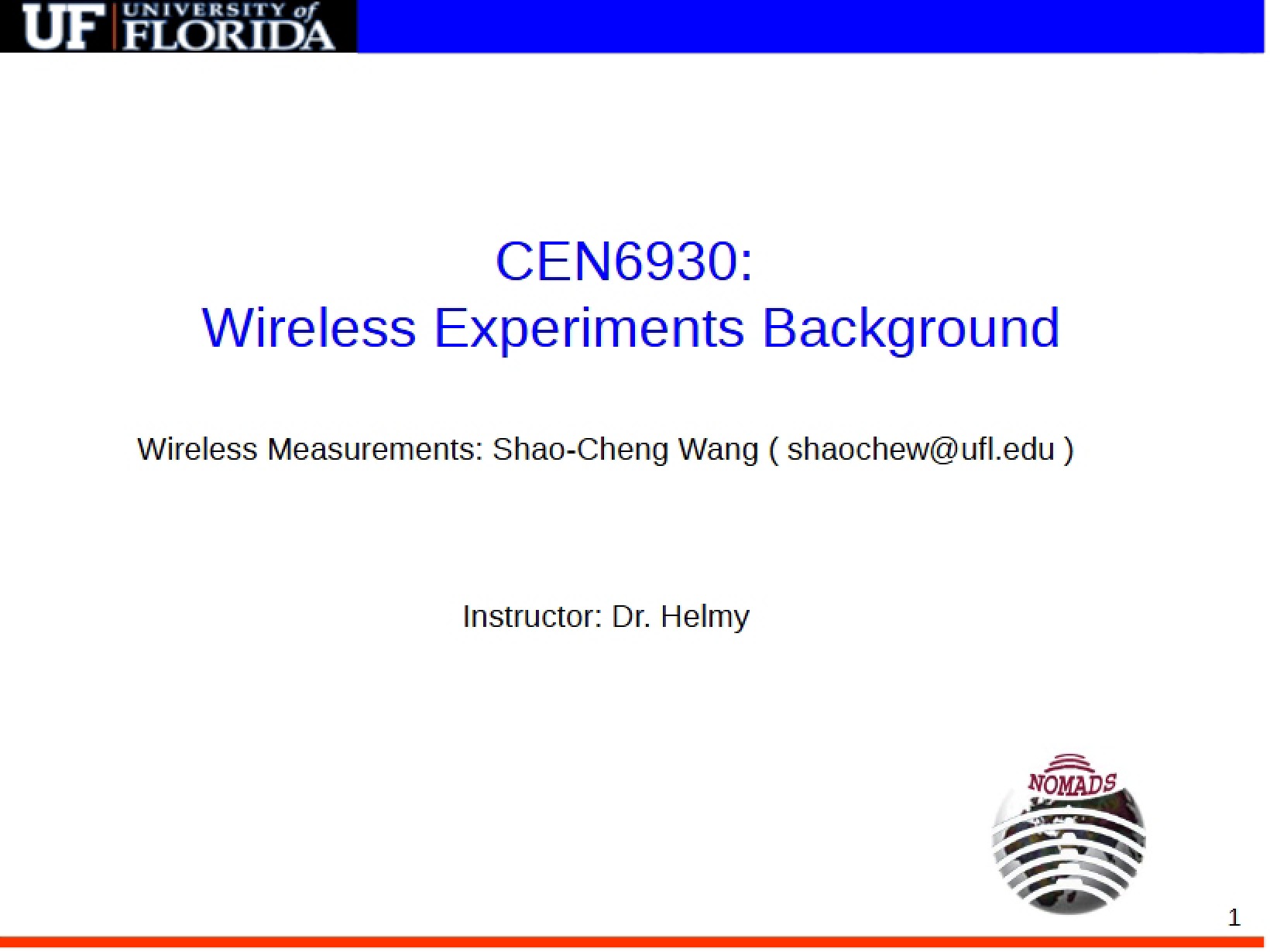 Background on Wireless Experiments