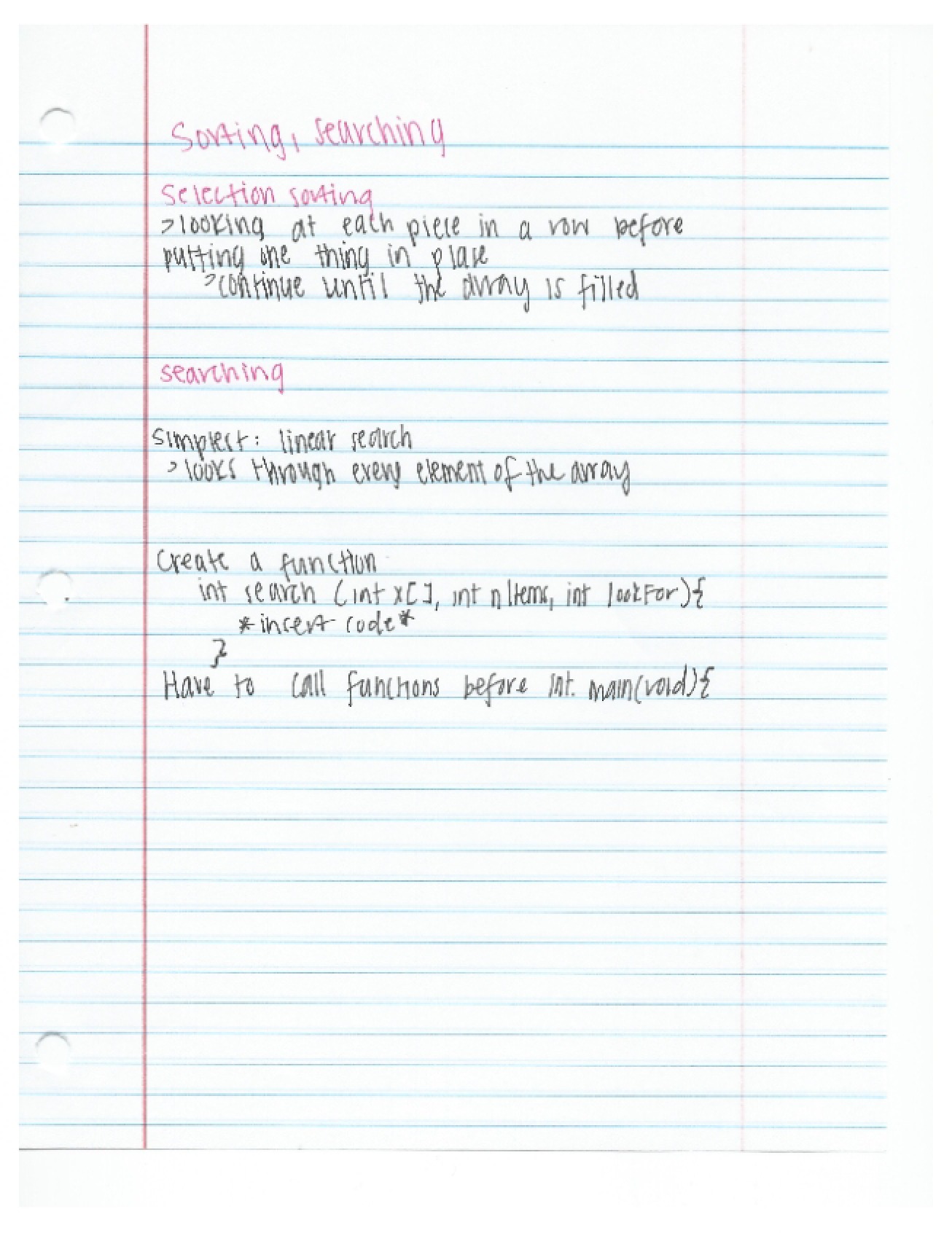 Sixth Set of Notes