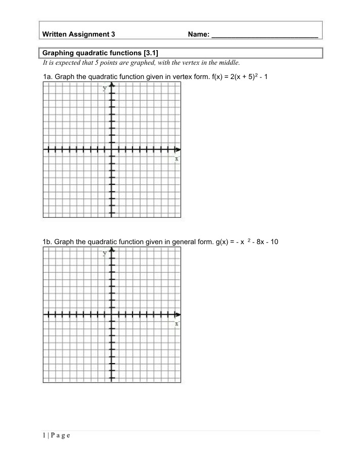 Written Assignment Number 3