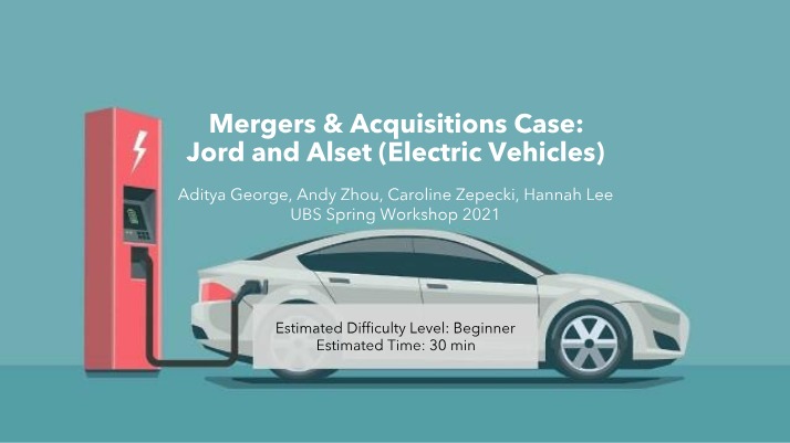 Jord and Alset Electric Vehicles - Mergers and Acquisitions Case