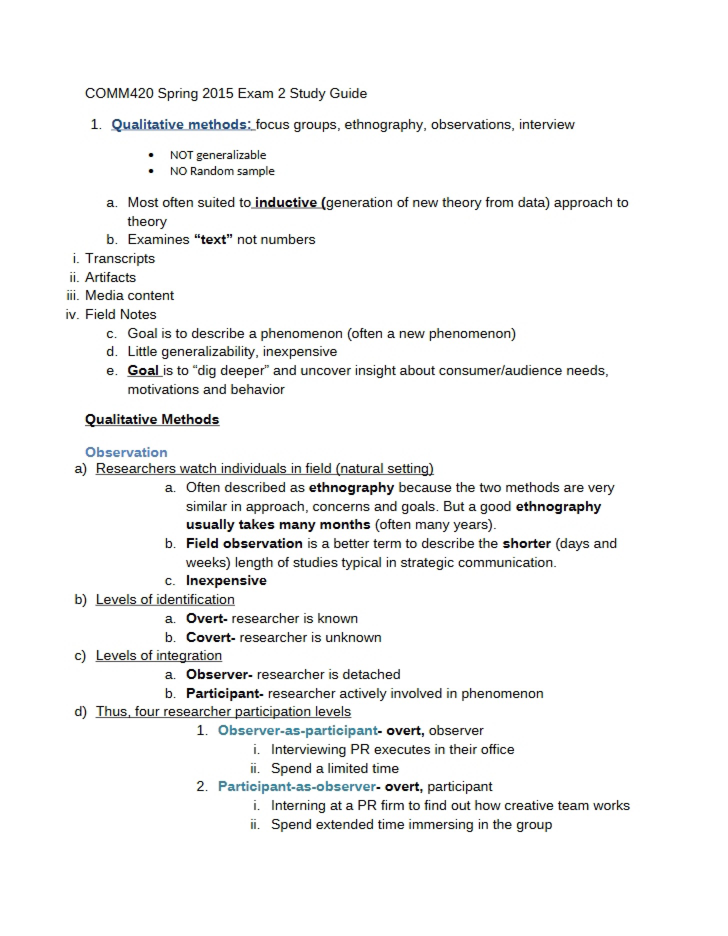 Guide for Exam 2