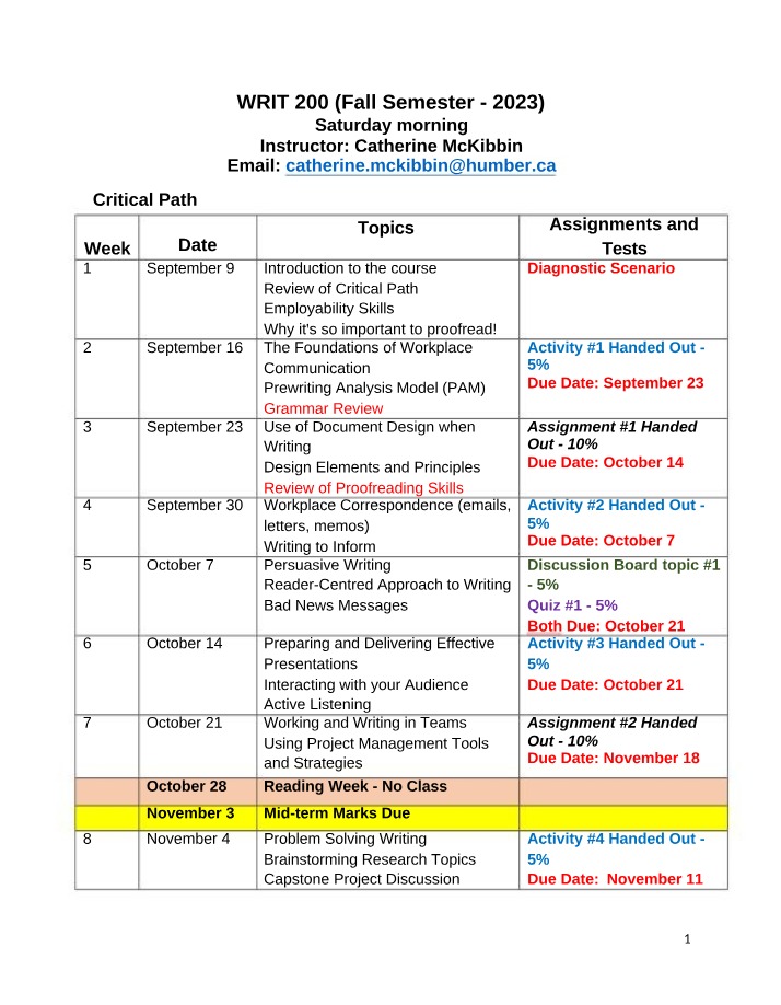 Critical Path - WRIT 200 Fall 2023