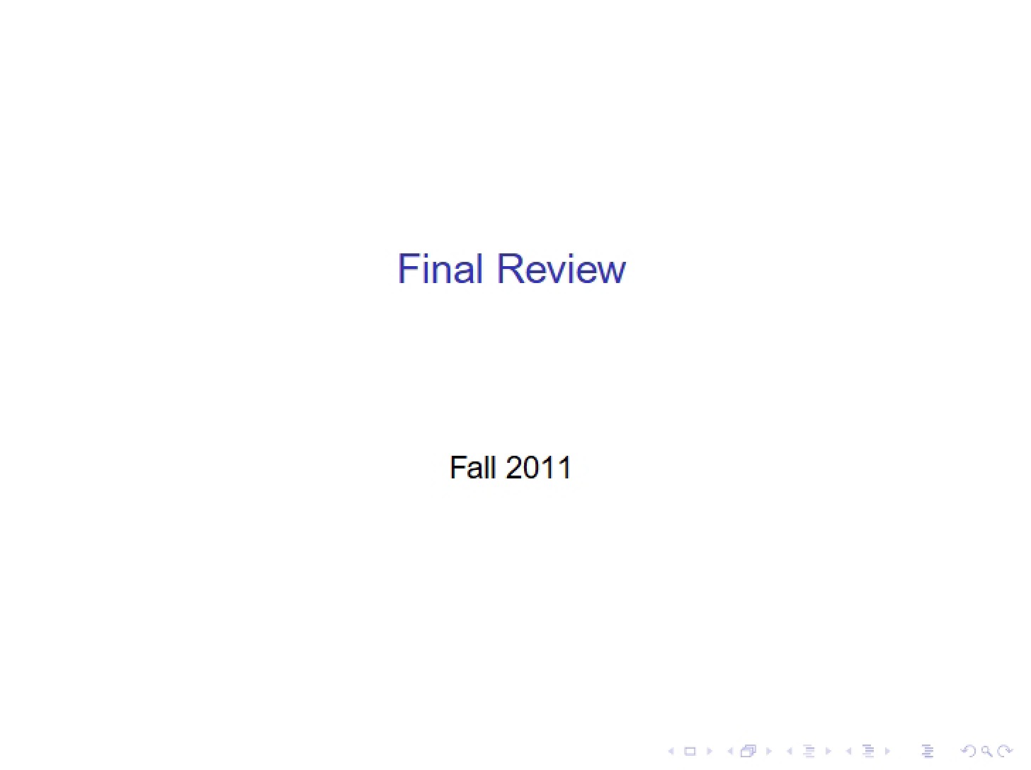 Final Exam Study Guide