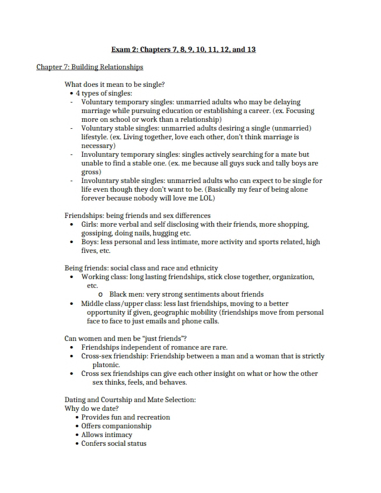 Process of Building Relationships, per Chapter 7