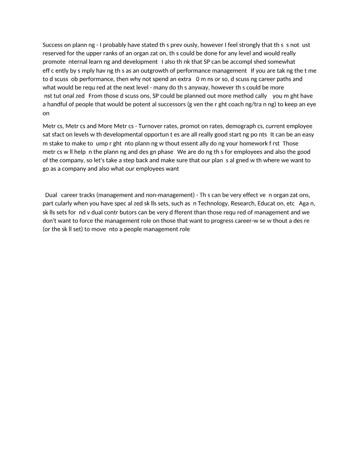 Internal Learning and Development - Promoting Succession Planning