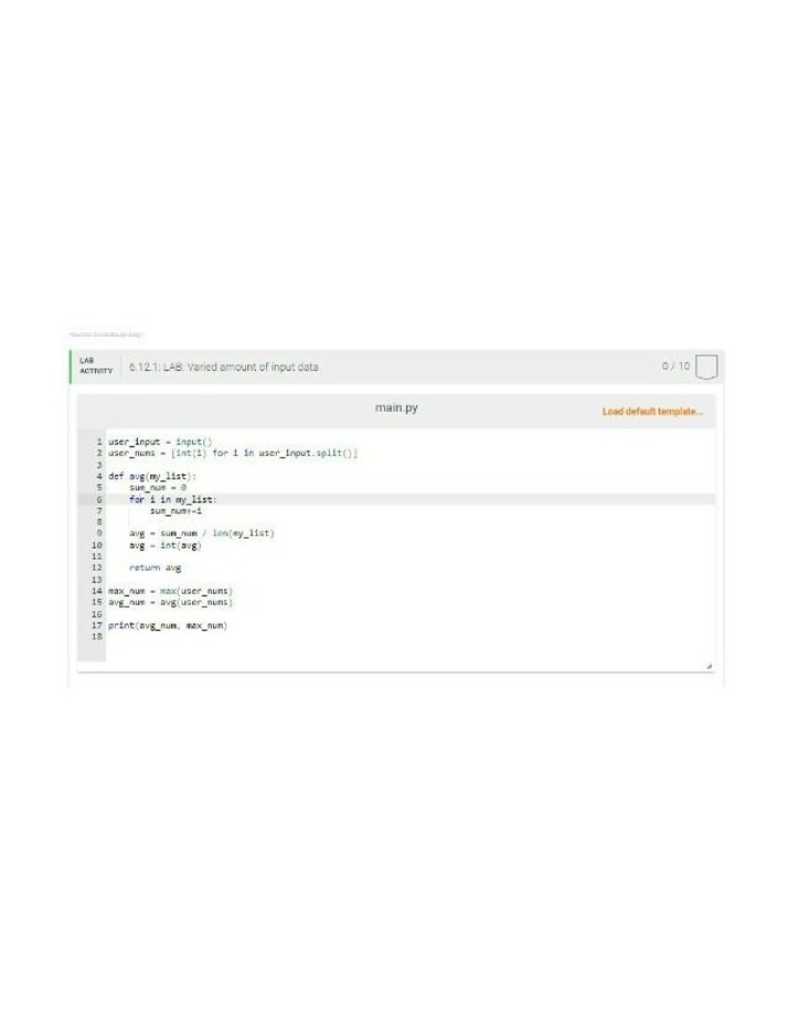 Varied Amount of Input Data - Lab 6.12.1
