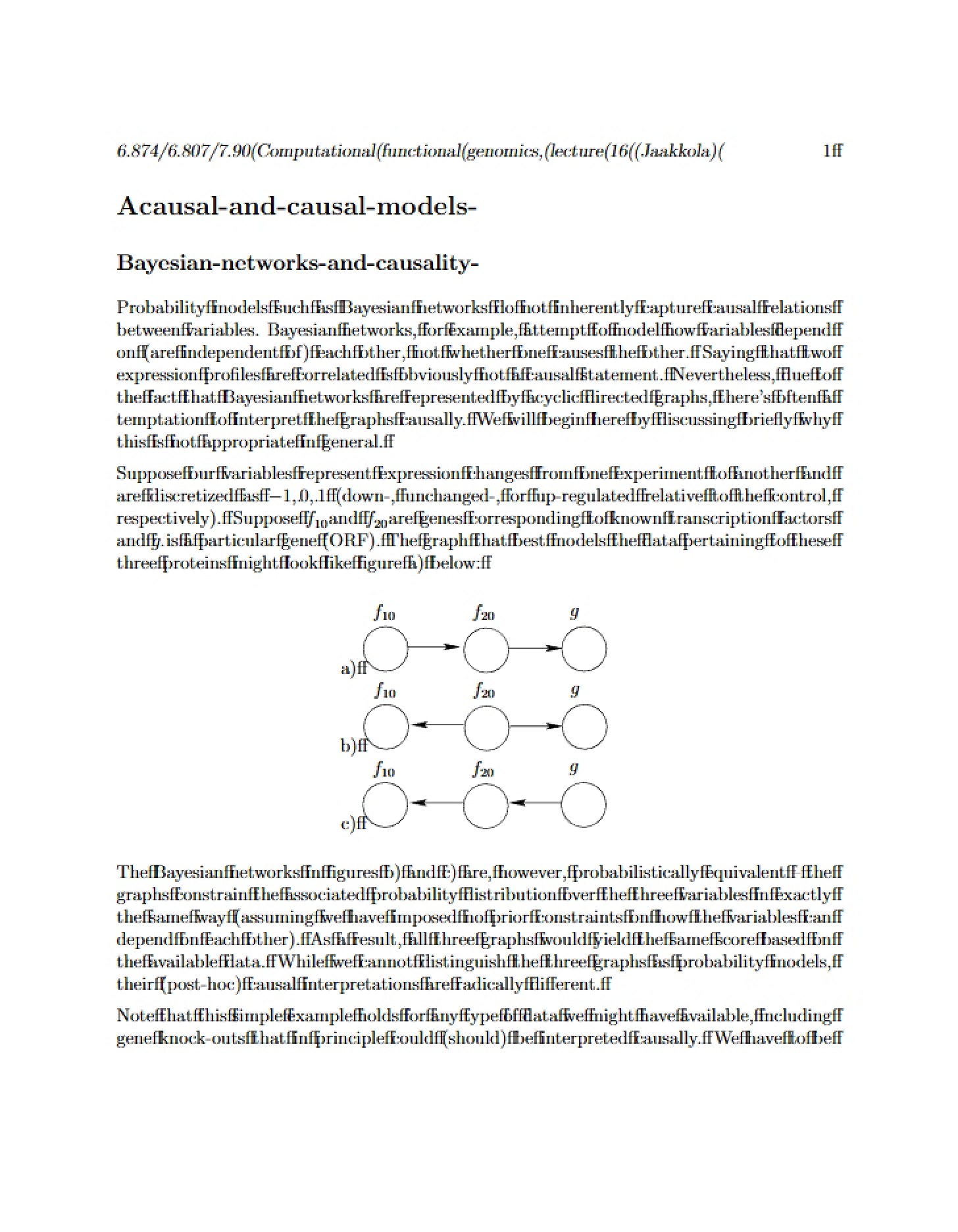 Causal and Acausal Models