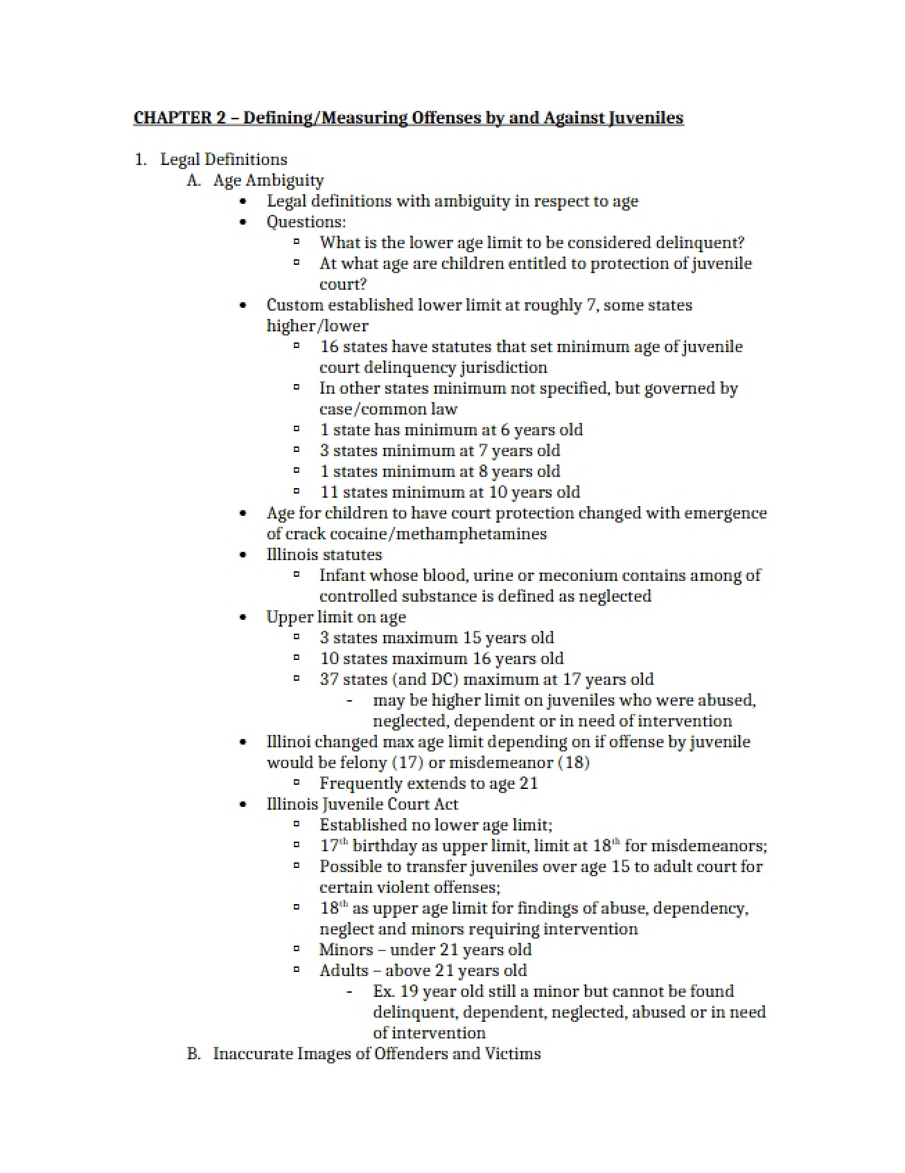Defining and Measuring Offenses By and Against Juveniles (Chapter 2)