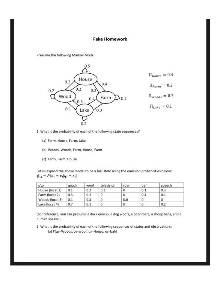 Sample Homework Assignment