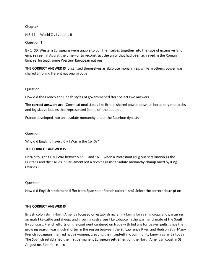 Prep Quiz for Chapter 2