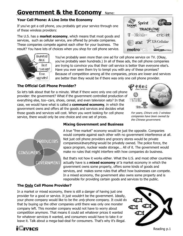 Government and the Economy