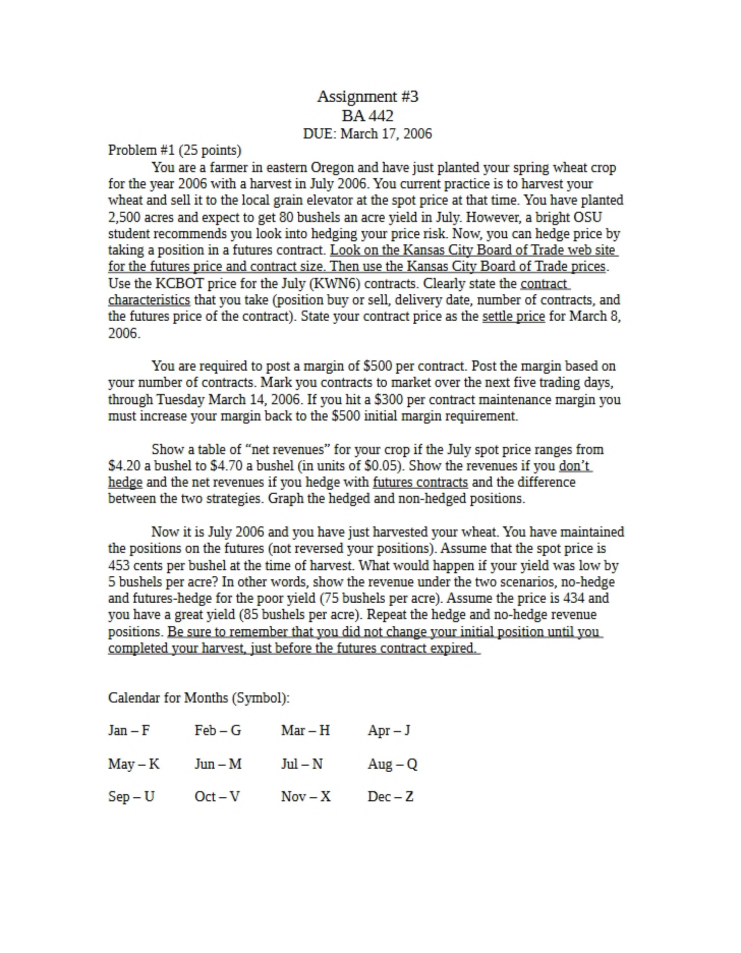 Assignment Three