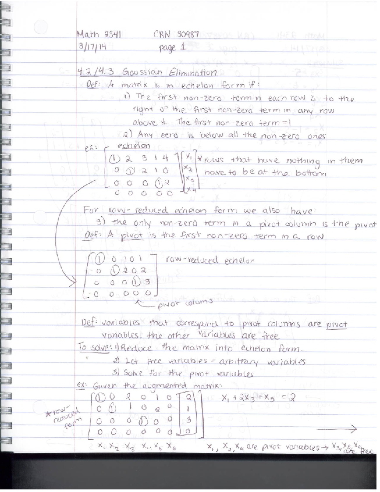 Elimination Method Gaussian