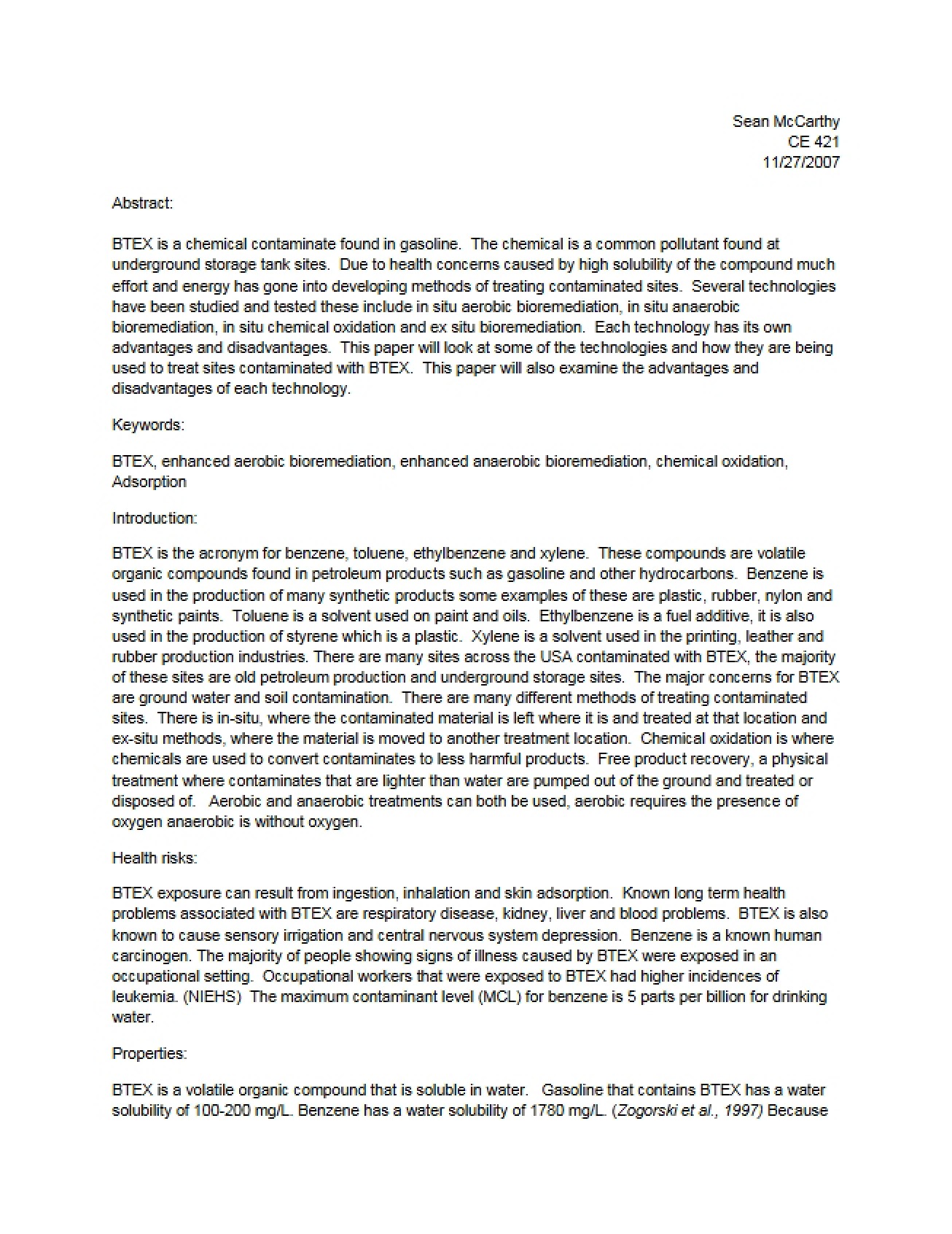 General Lecture from the Environmental Biotechnology Course