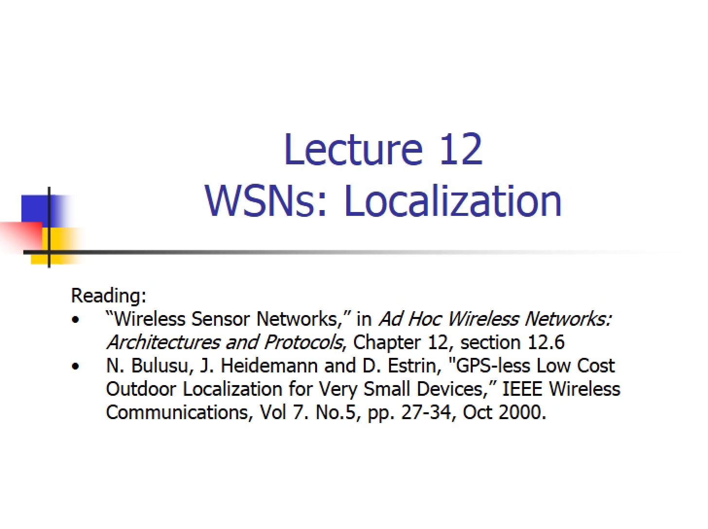 WSN Localization Notes (12)