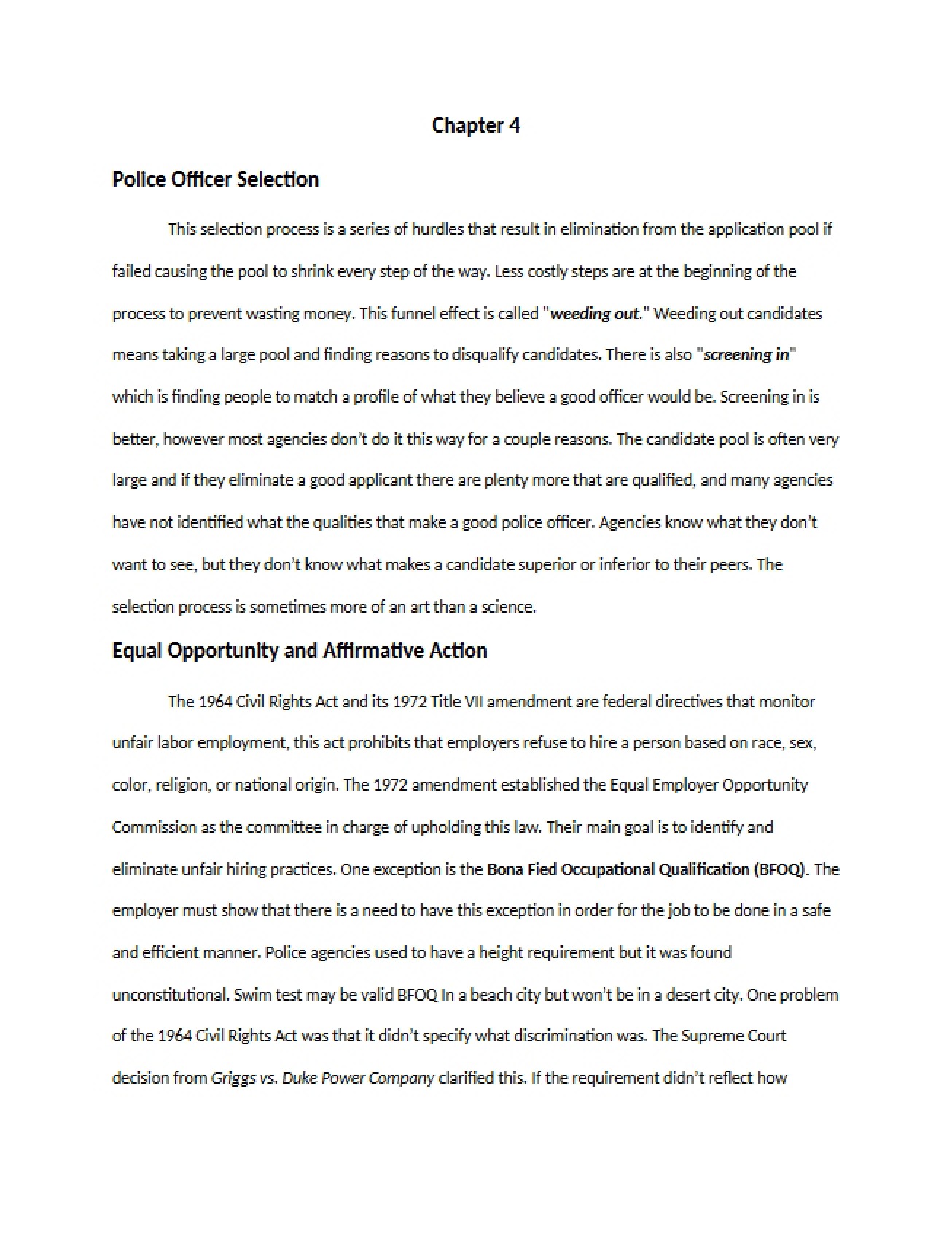Selection Process for Becoming a Police Officer