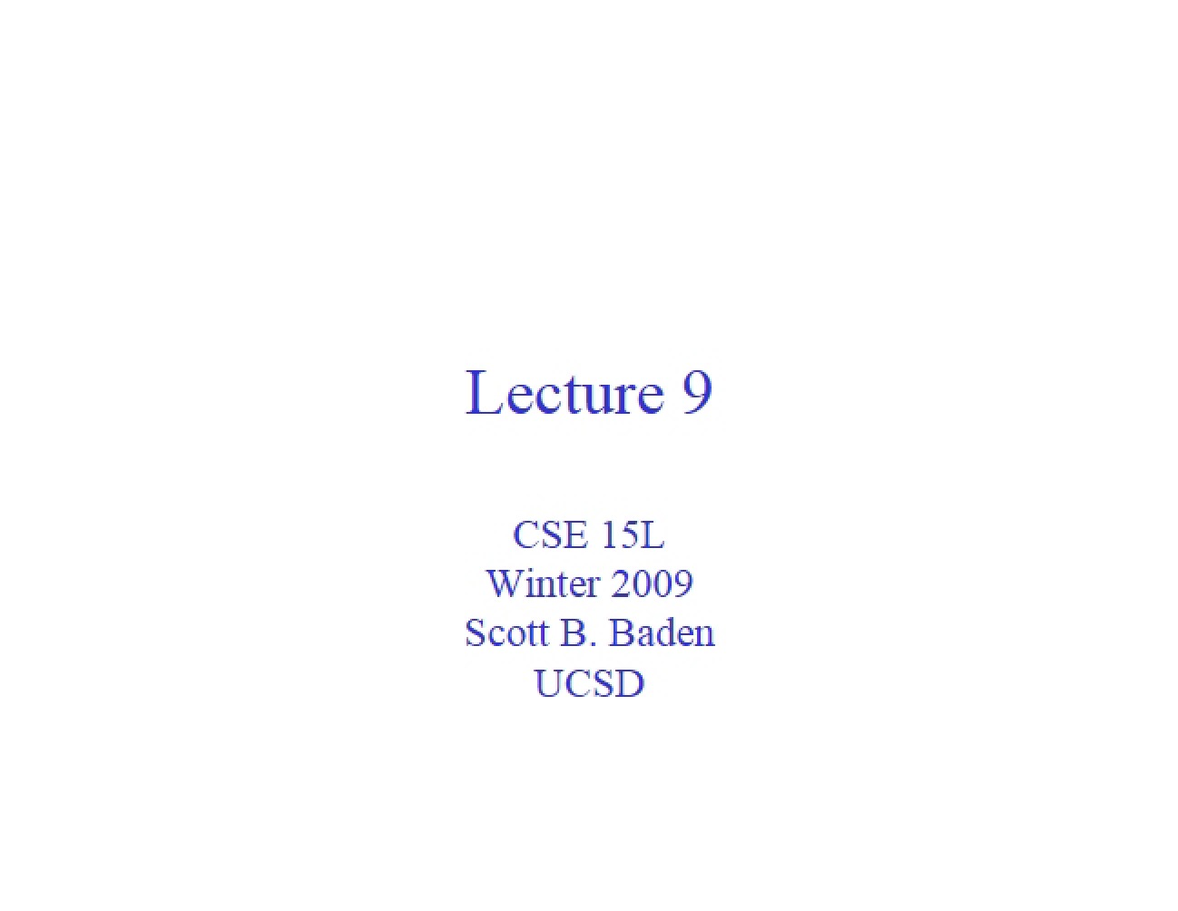Software Techniques Presentation Nine