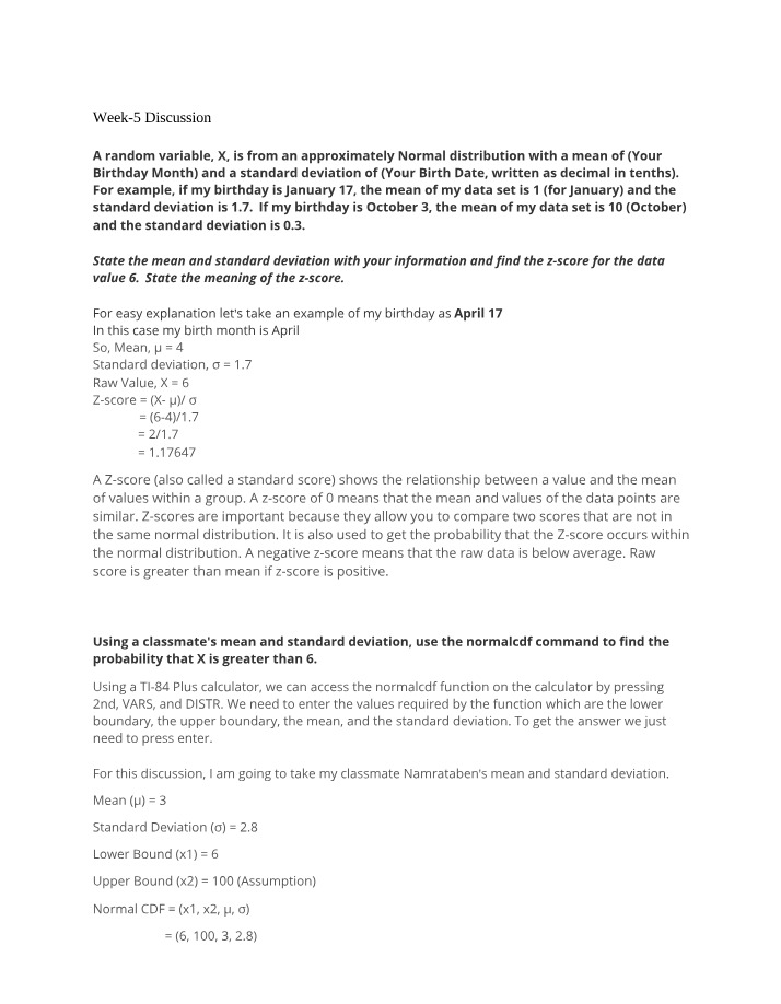 Z-Scores and Probability Distributions