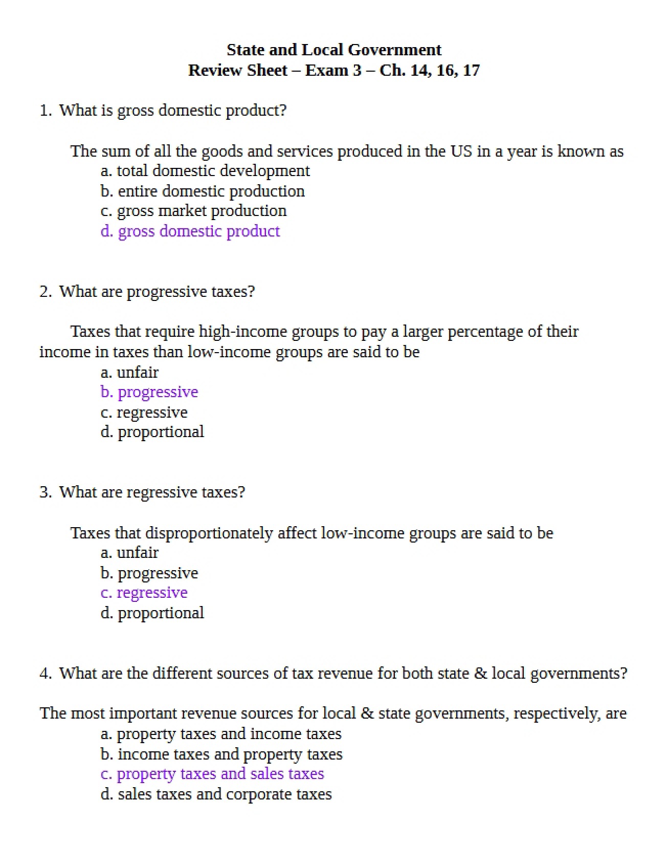 POLS 207 Review Sheet 3