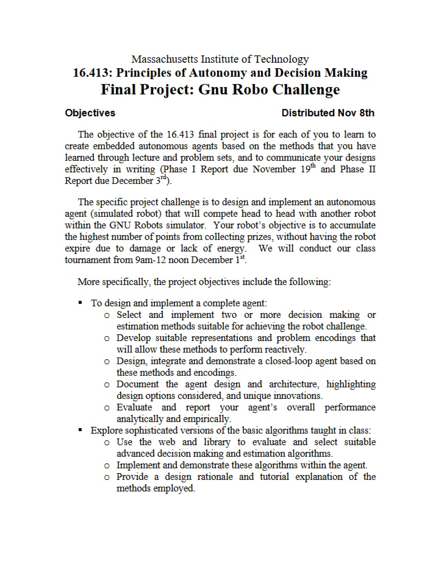 Challenge of Gnu Robo
