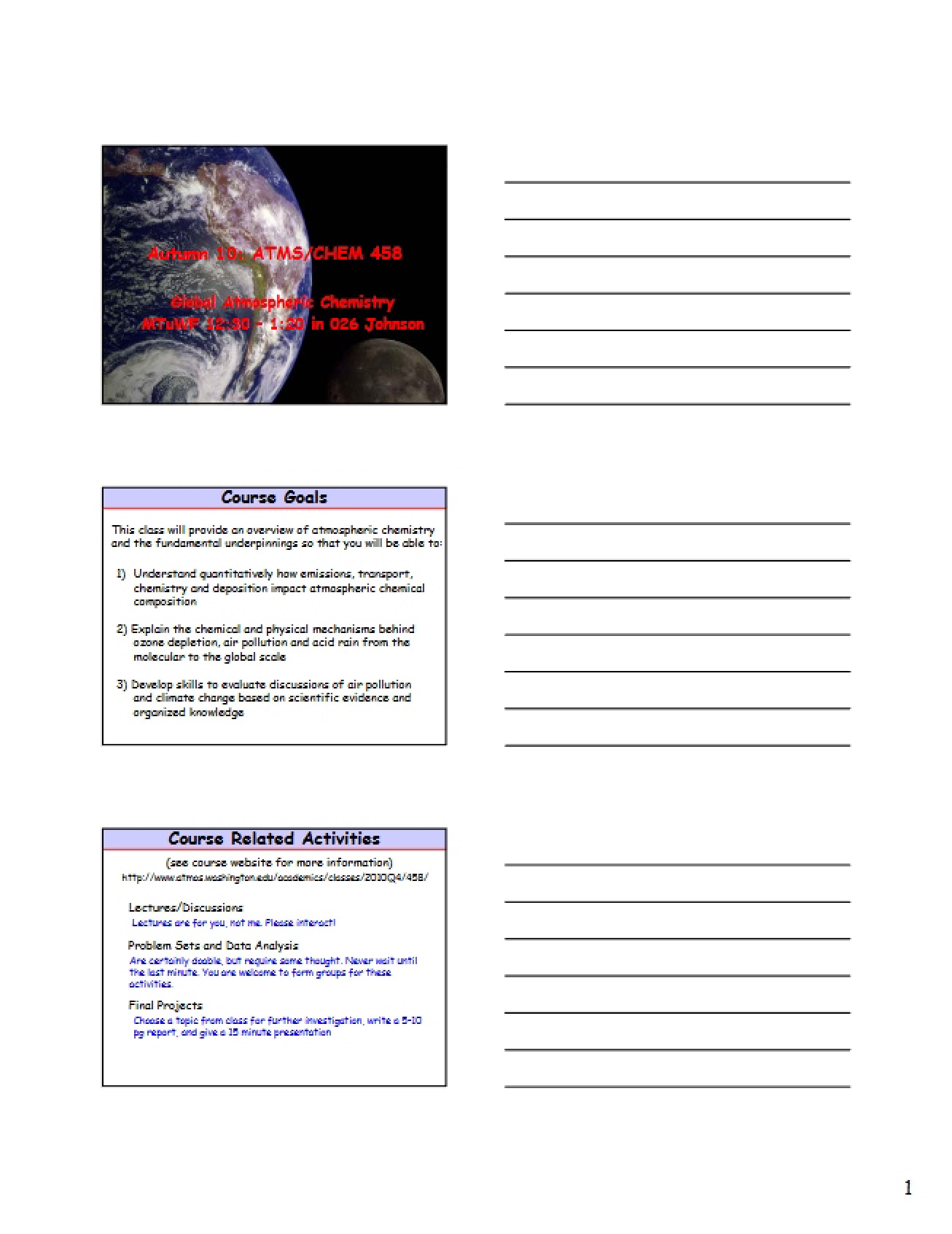 Chemistry of the Global Atmosphere