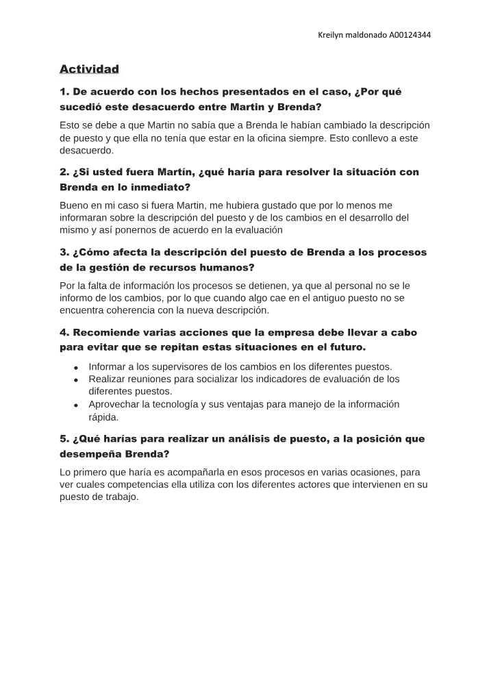 Workplace Activity - Resolving Disagreements and Improving Communication