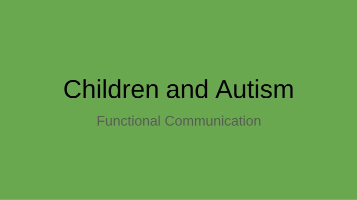 SPE 540 - Audio on Autism Limitation