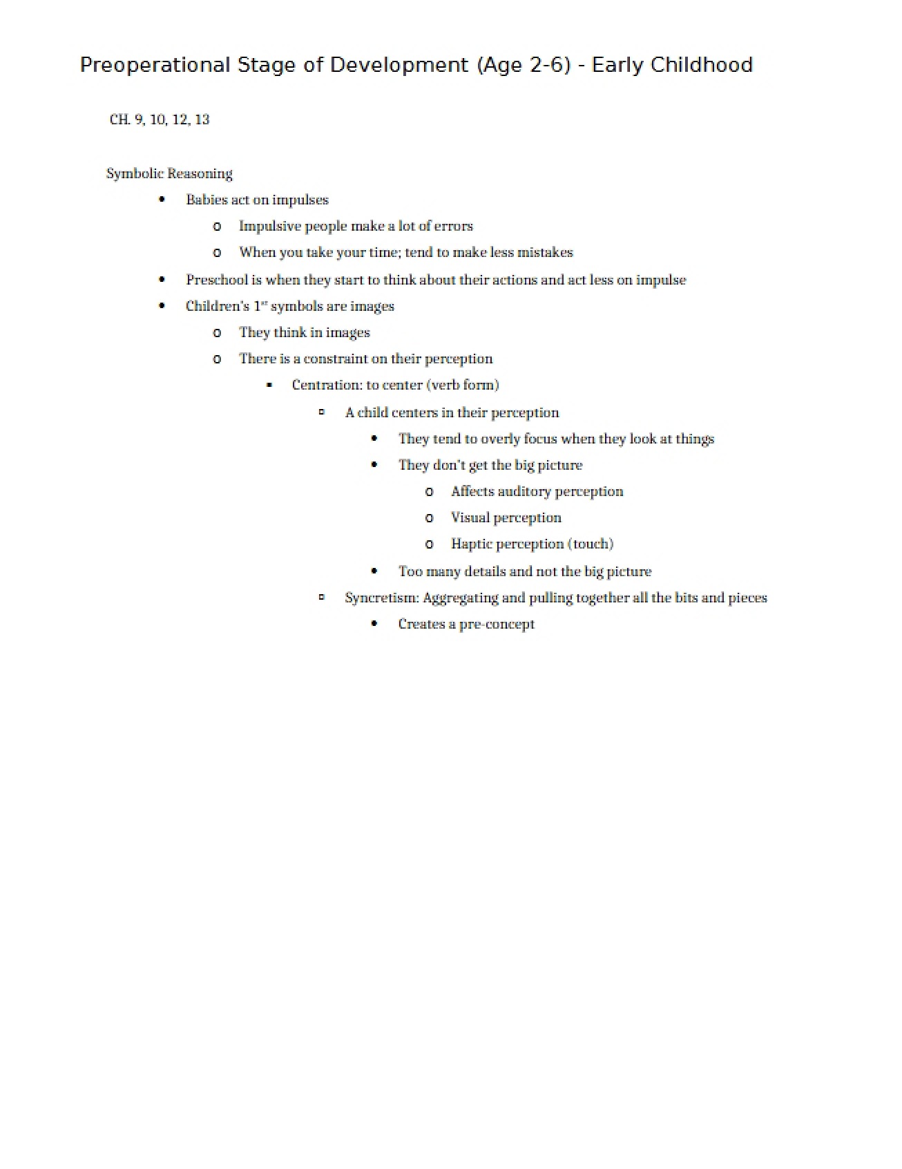 Developmental Preoperational Stage (Part 3)
