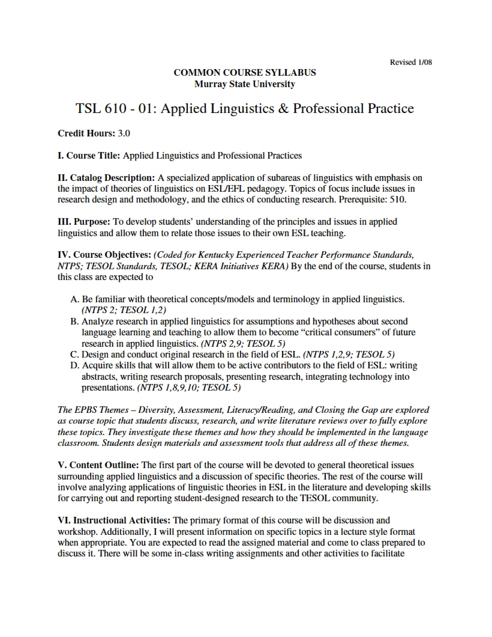 Syllabus