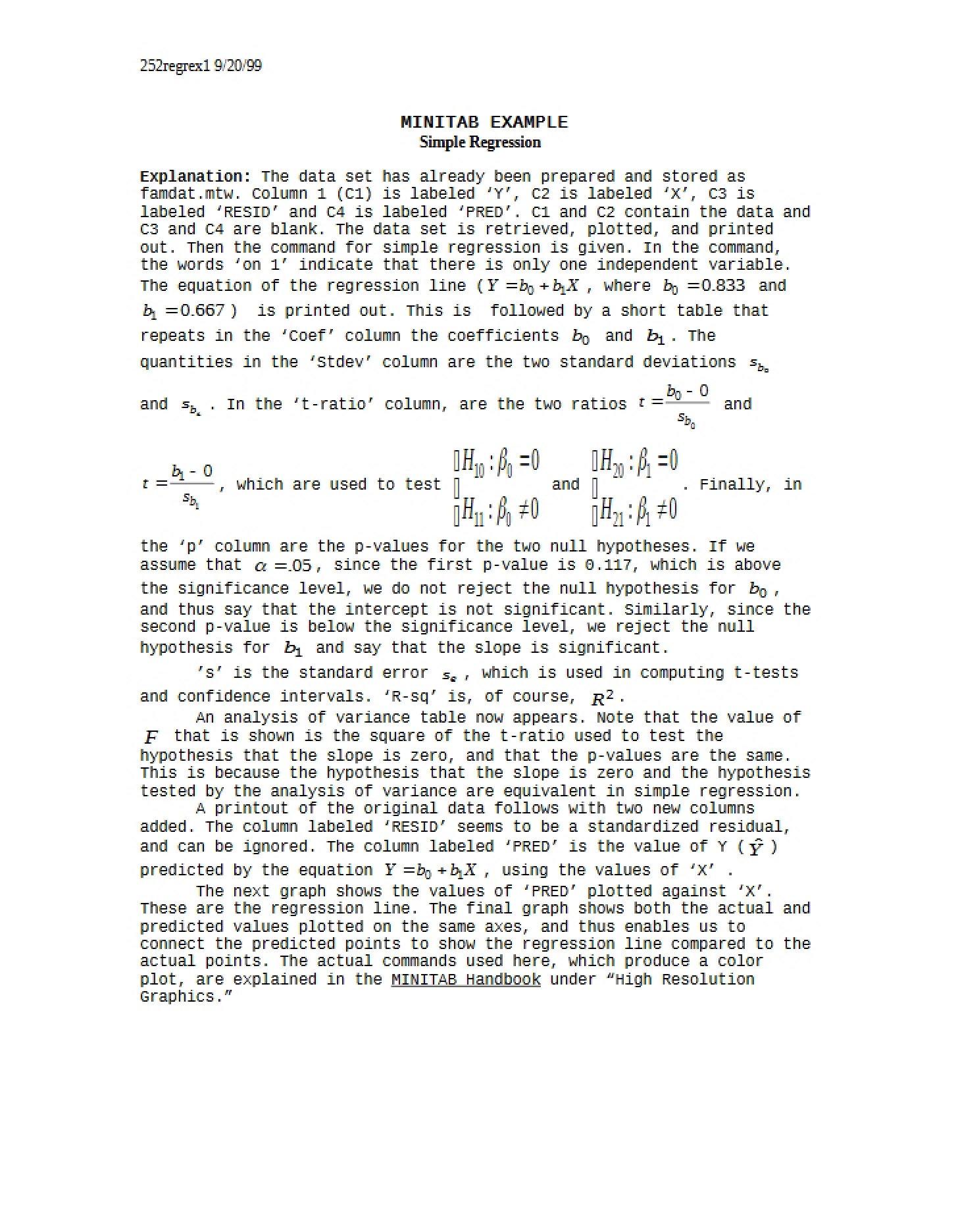 Regression Simple