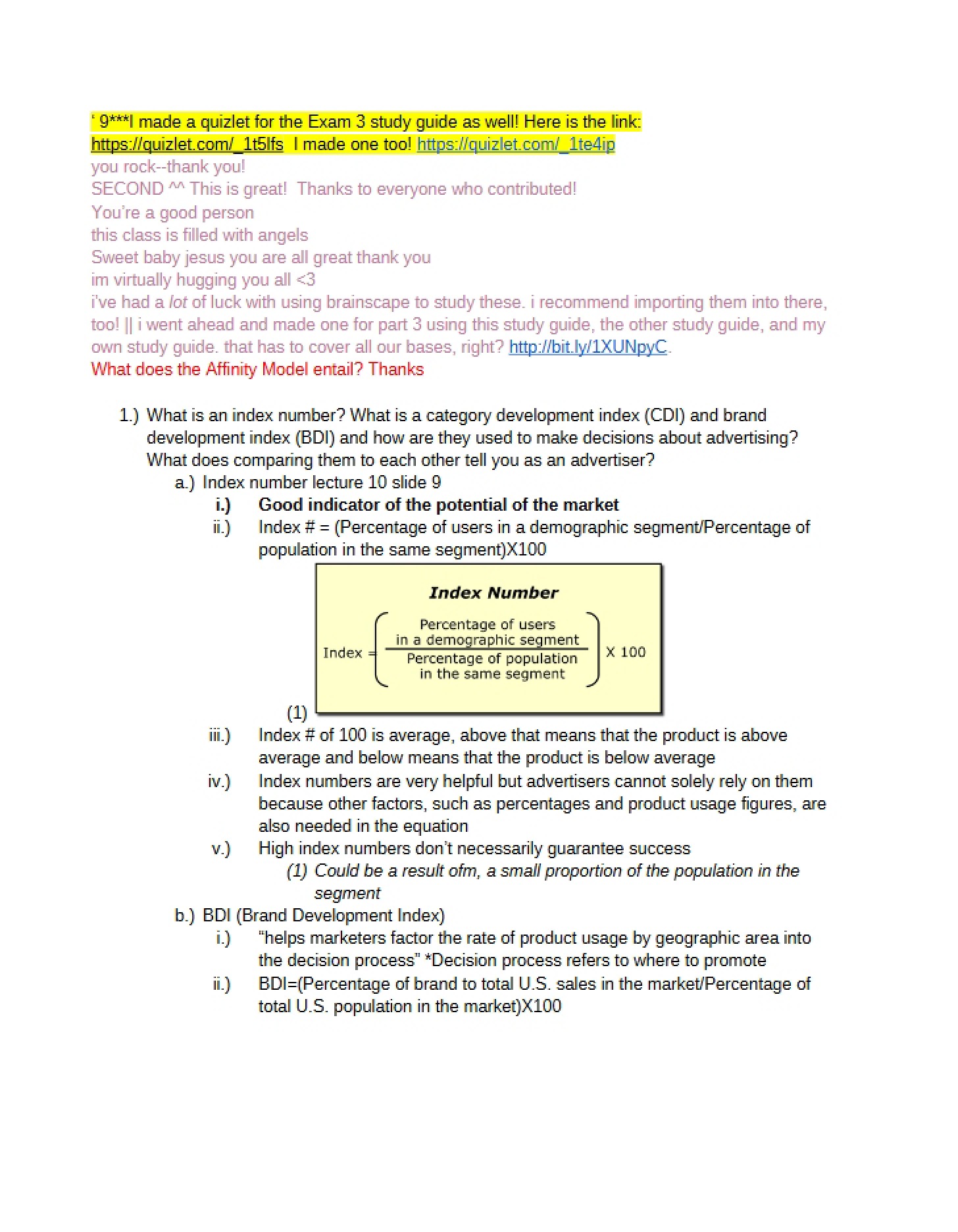 Class Notes Document