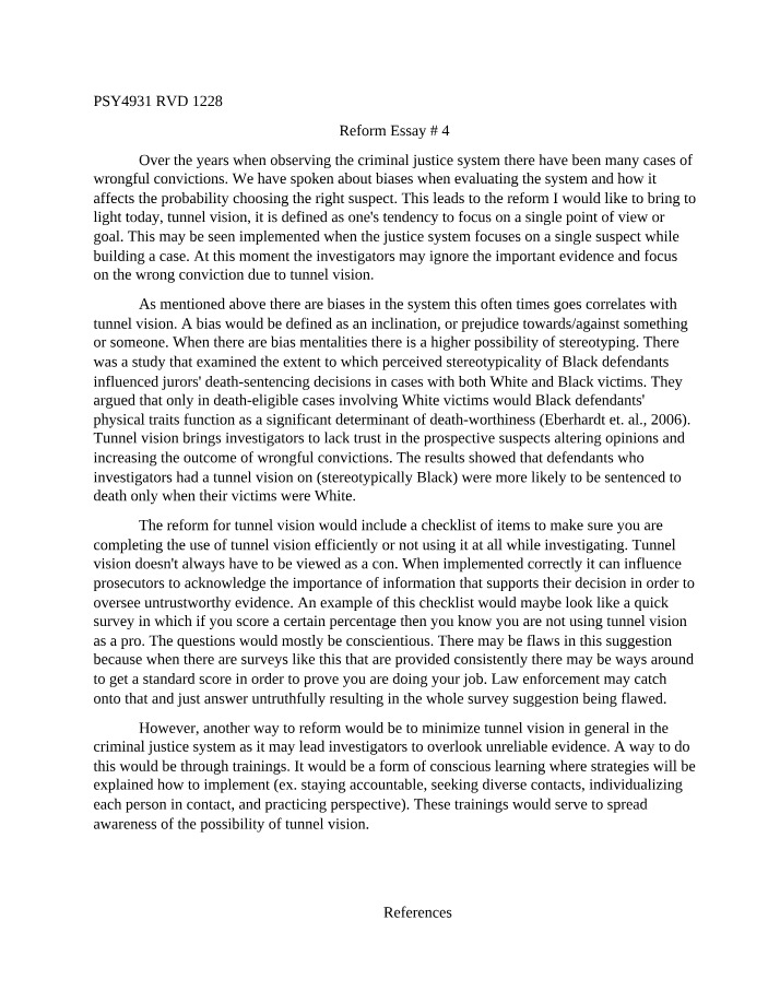 Essay 4 on Reform