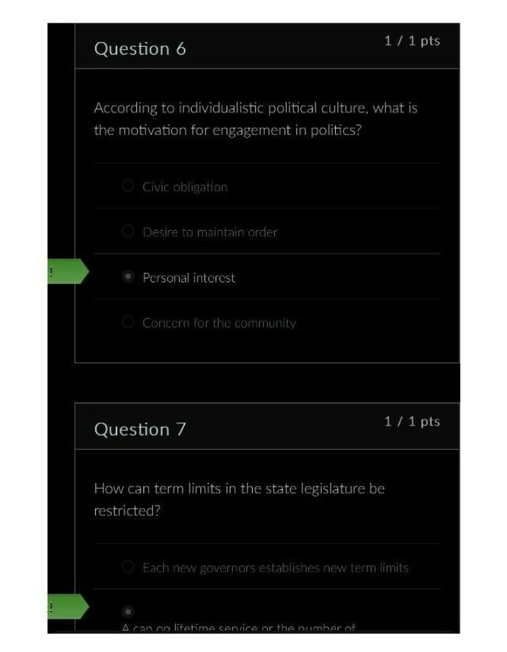Questions on Motivation for Political Engagement and Civic Obligation