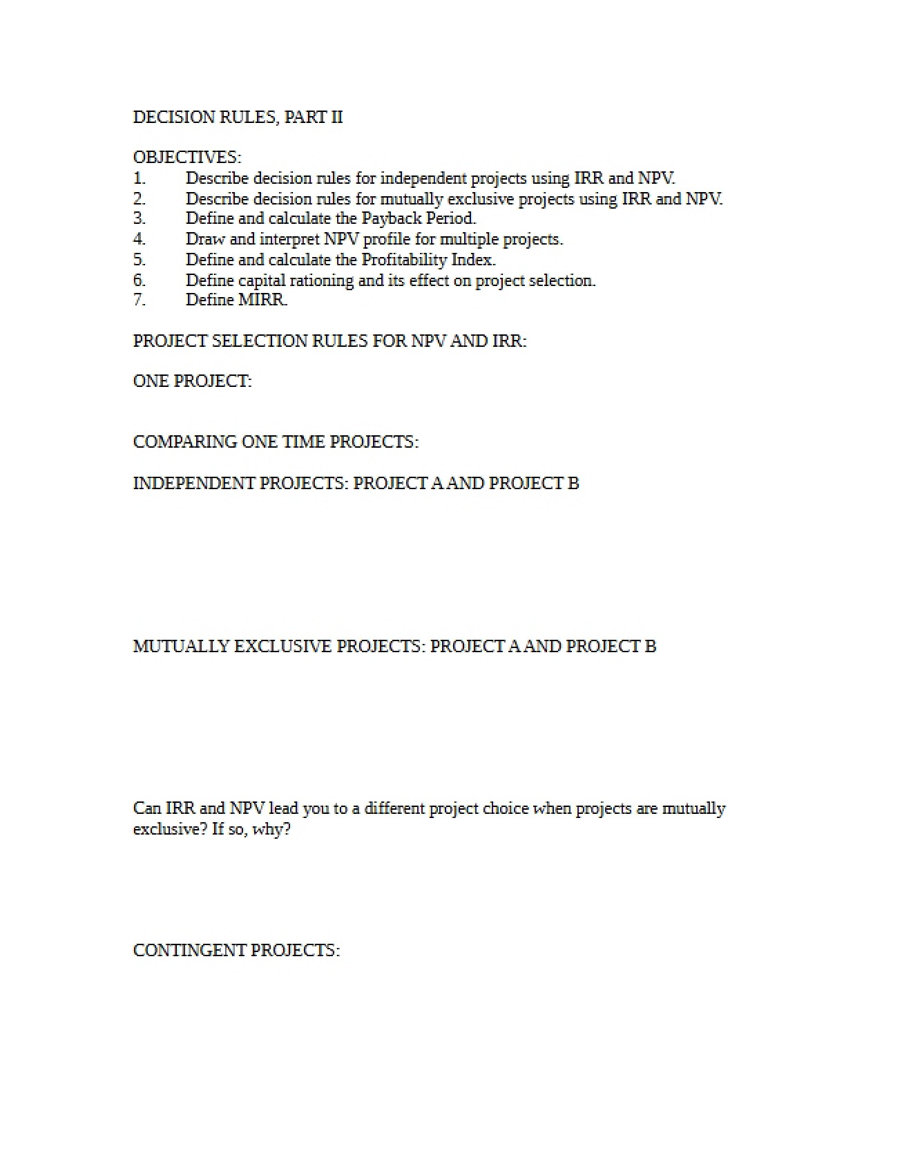 Second Decision Analysis