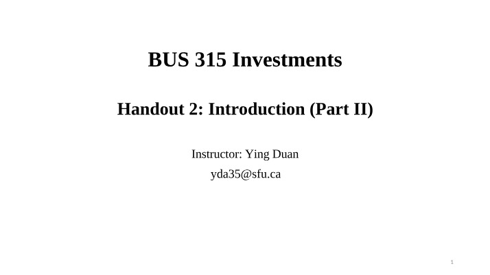 Post-Lecture Handout 2