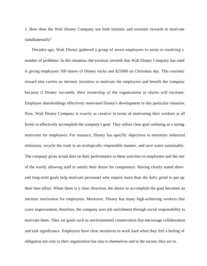 Walt Disney Case Study - Chapter 6