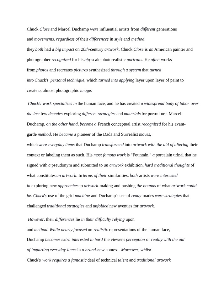 ENGL1302 - Comparison Paper