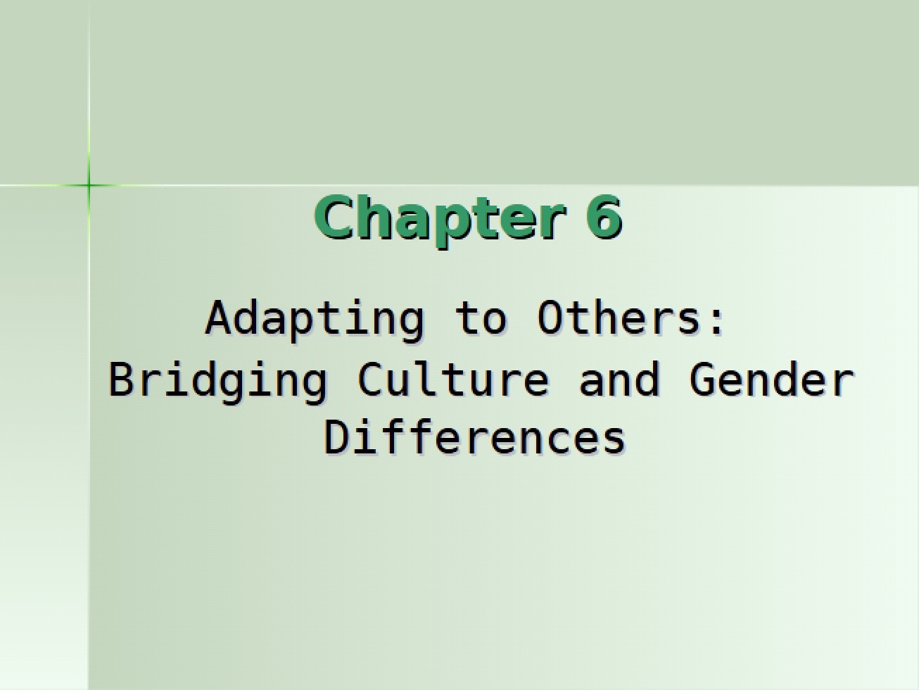 Bridging Differences in Culture and Gender Adapting to Others