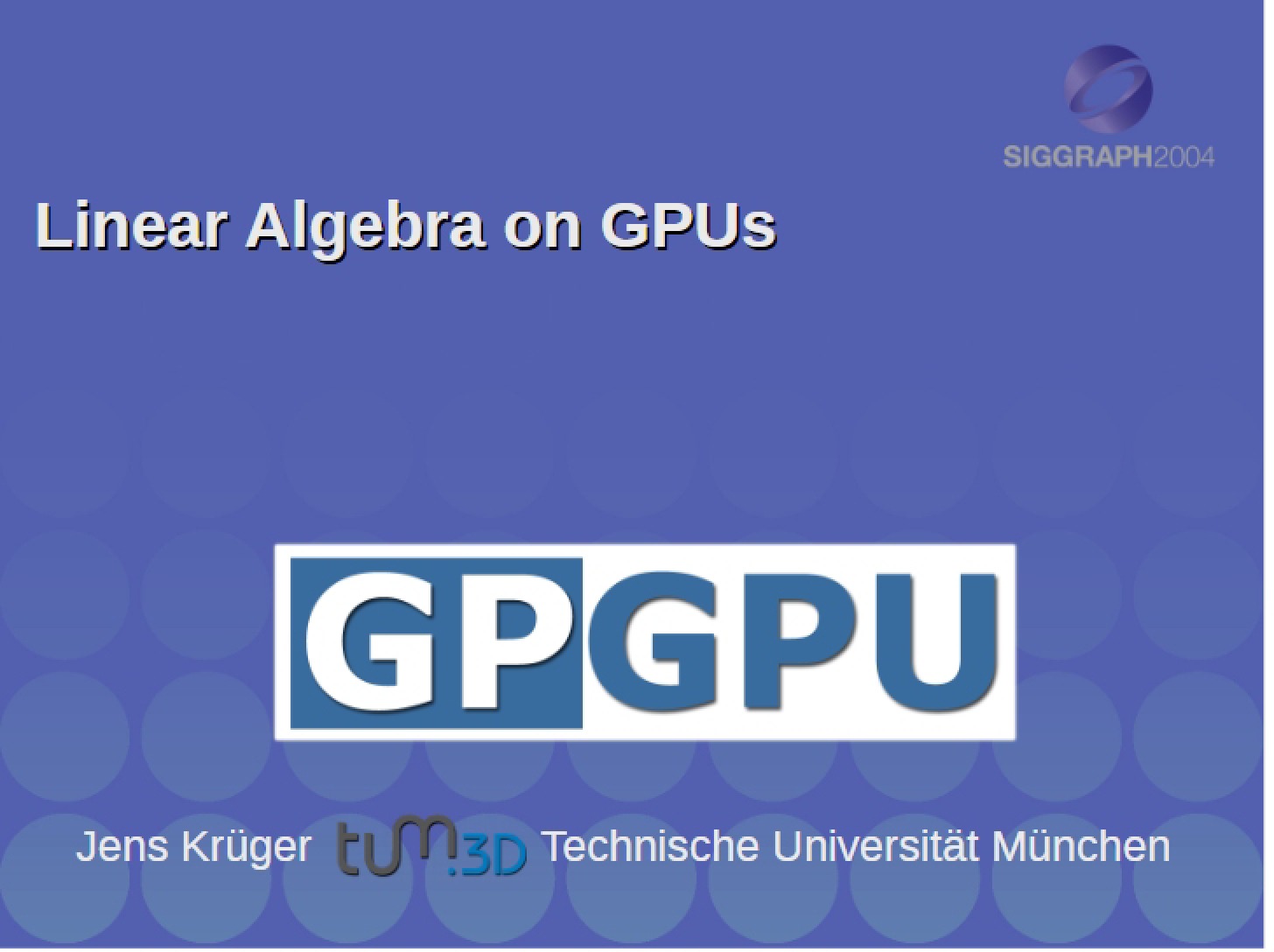 GPU-Based Linear Algebra