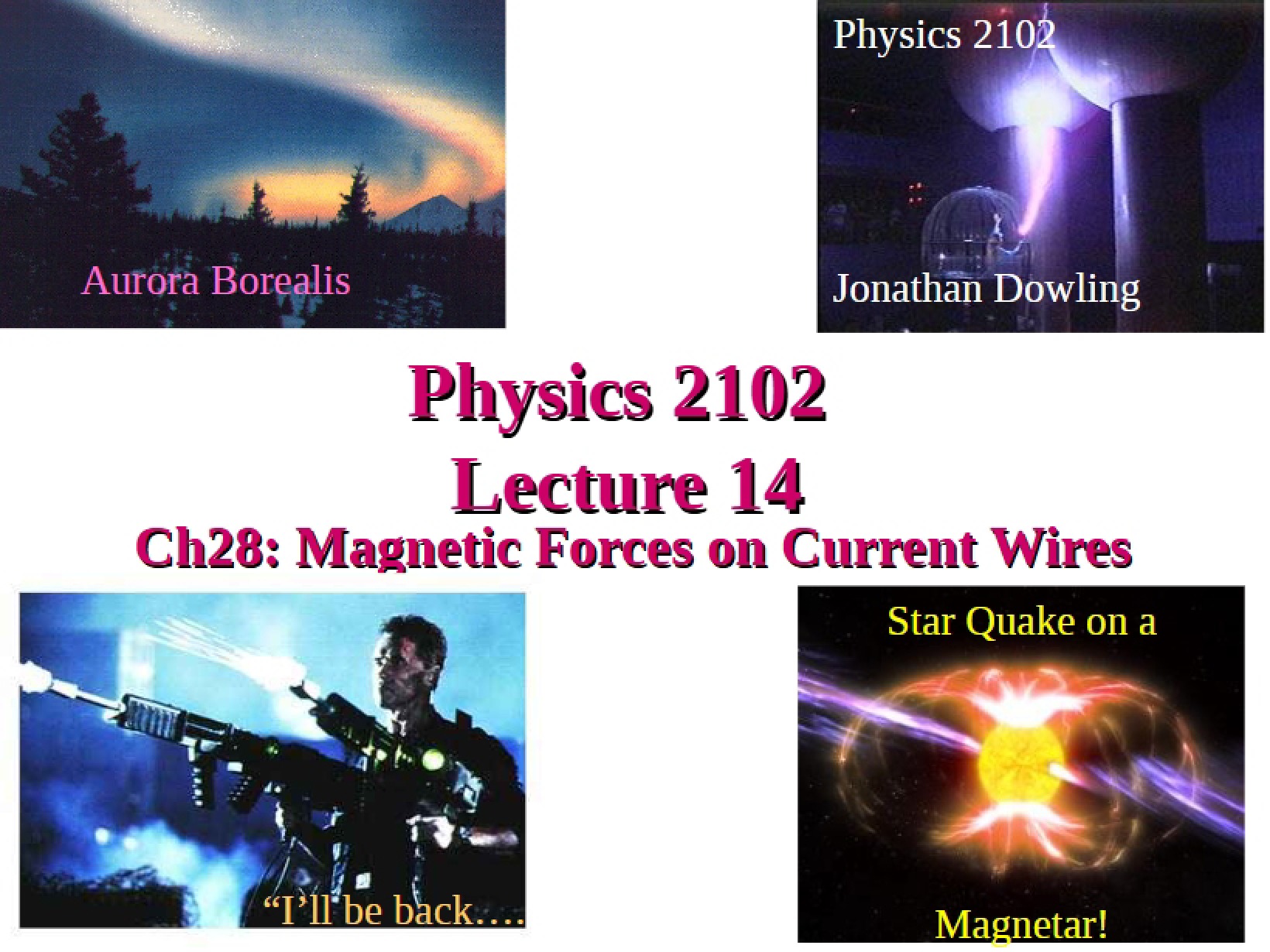 Current Wires and Magnetic Forces