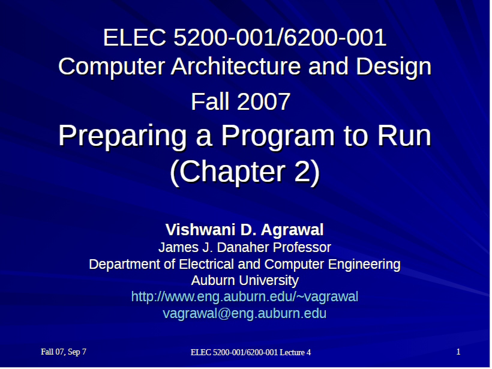 Running a Program Preparation